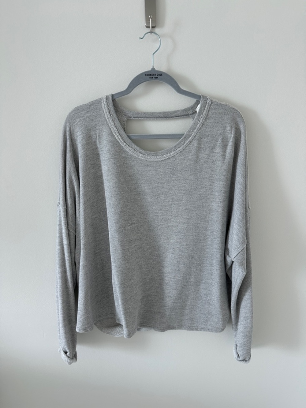 By Together Light Gray Double-Strap Pullover Sweatshirt